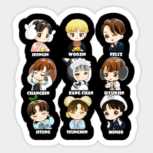 STRAY KIDS CHIBI ALL MEMBERS Sticker